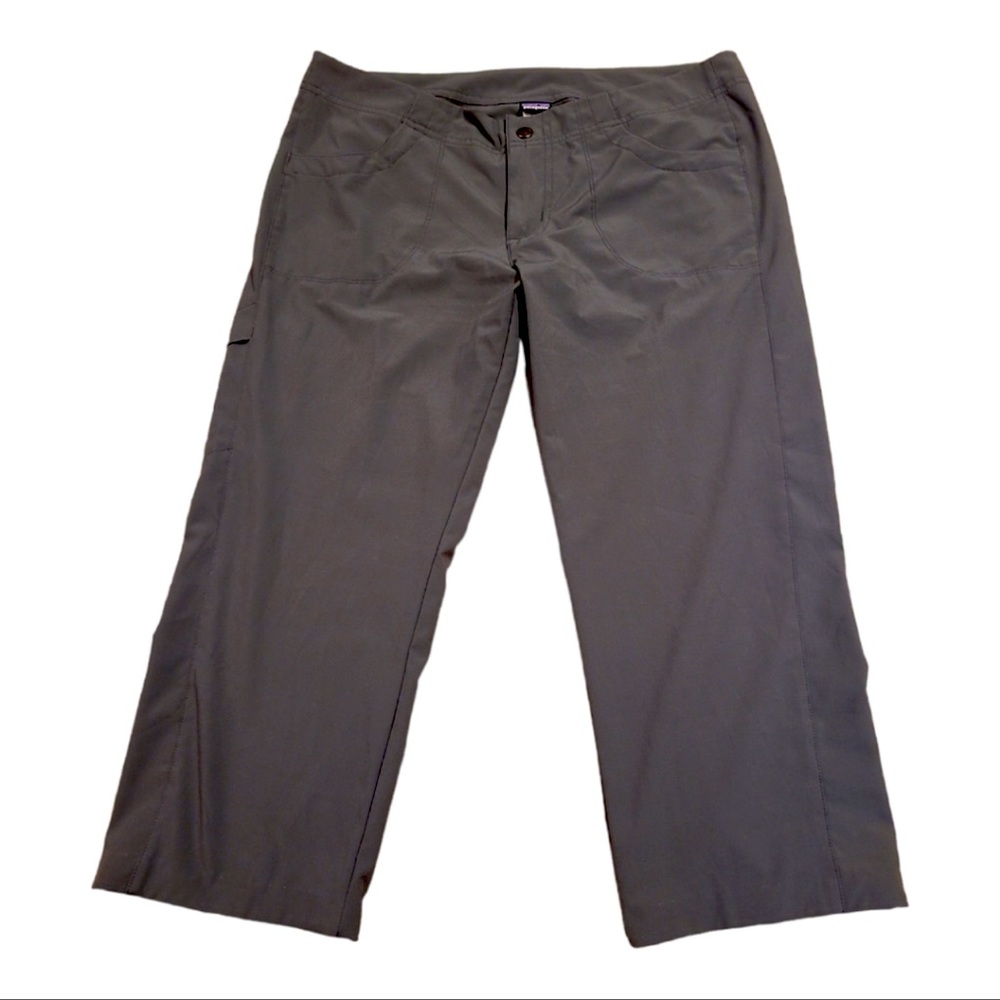 Patagonia Grey Capri Hiking Pants Sz 6 Excellent Condition